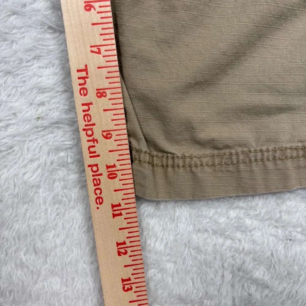 Y2K OP Cargo Shorts Mens‎ 34 Sand Khaki Ripstop Cotton Multi Pocket Street Surf